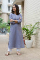 Image for Kusvaa Ws713 Nafees Kurta With Moti And Shell Button Details Look
