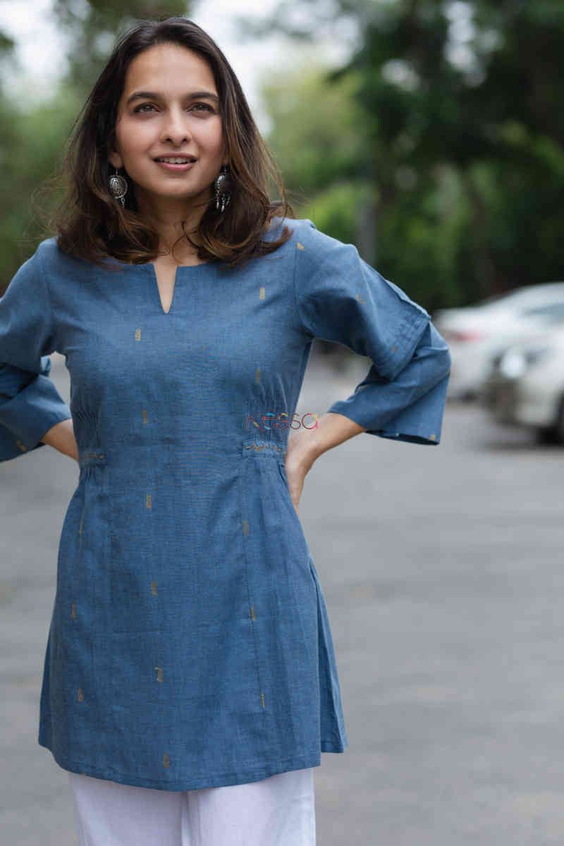 Image for Kusvaa Ws714 Vyoma Short Kurti With Bead Embellishments Featured (2)