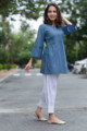 Image for Kusvaa Ws714 Vyoma Short Kurti With Bead Embellishments Side