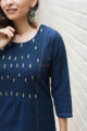 Image for Kusvaa Ws716 Jemisha Kurta With Kantha And Sequin Details Closeup 1