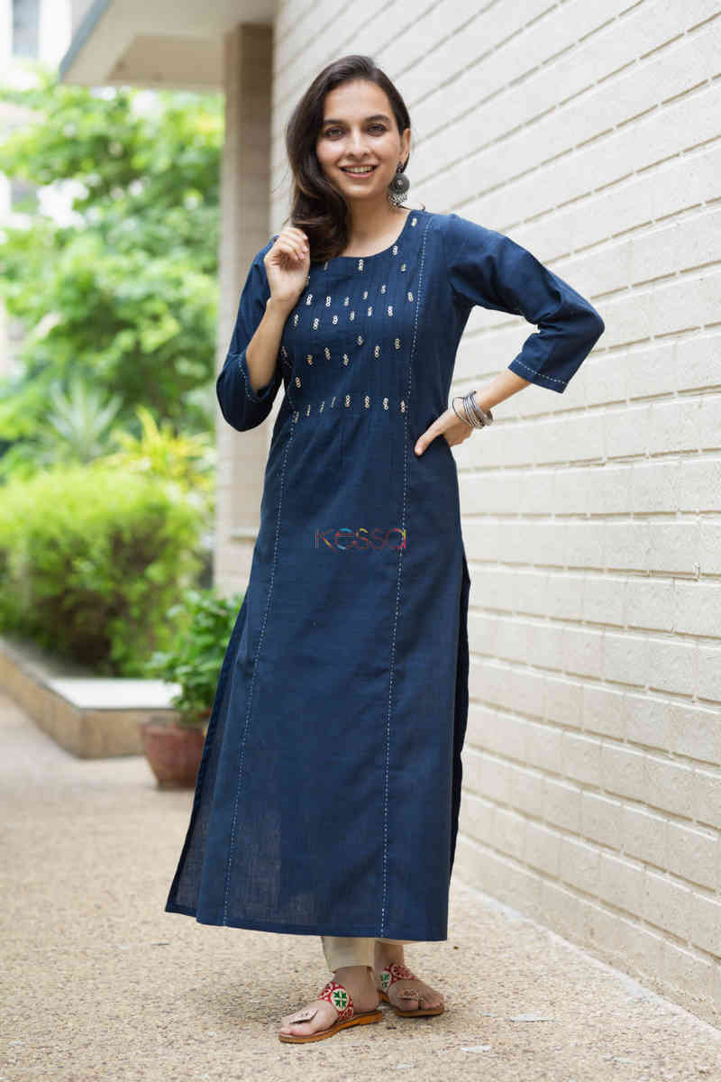 Image for Kusvaa Ws716 Jemisha Kurta With Kantha And Sequin Details Featured 1