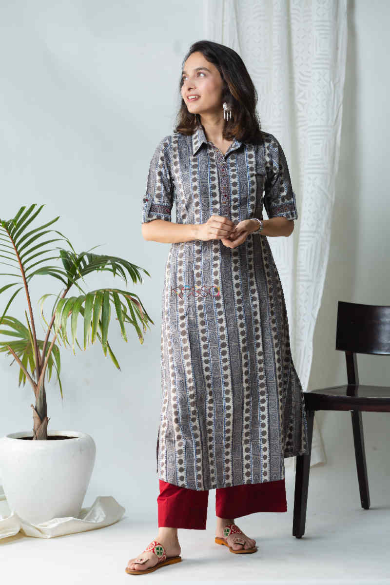 Image for Kusvaa Ws720 Funkaar Semi A Line Kurta Front
