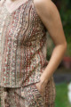Image for Kusvaa Wsr215 Avanika Top And Shorts Set With Hand Block Print Bottom