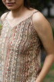 Image for Kusvaa Wsr215 Avanika Top And Shorts Set With Hand Block Print Closeup
