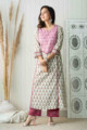 Image for Kusvaa Wsr225 Shaakh Kurta With Hand Block Print Front 1