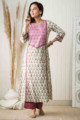 Image for Kusvaa Wsr225 Shaakh Kurta With Hand Block Print Front