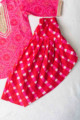 Image for Kusvaa Aj28 Gulnaar Leheriya Salwar Kurta Dupatta Set Bottom
