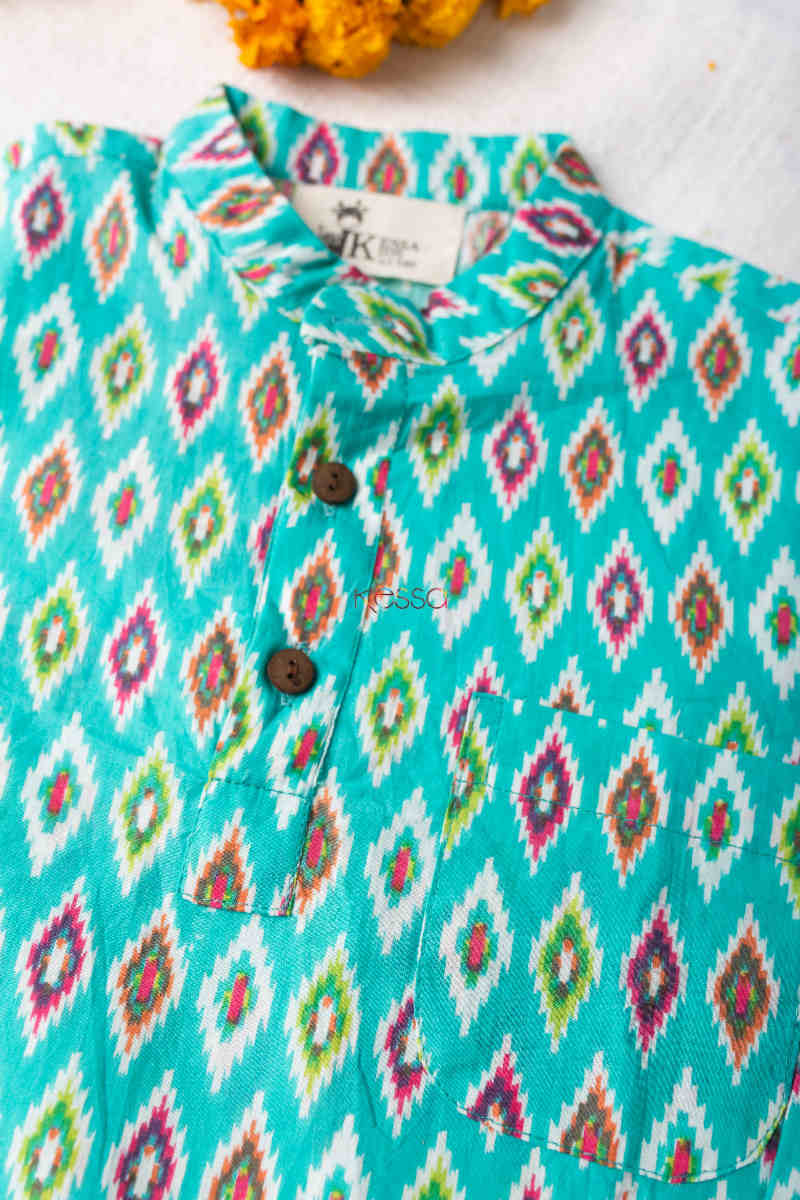 Image for Kusvaa Aj32 Rian Kids Kurta Closeup
