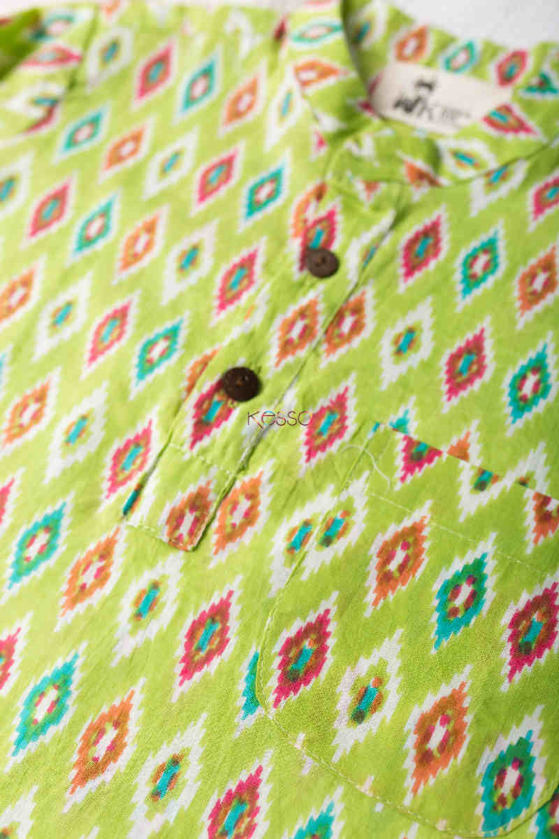 Image for Kusvaa Aj33 Basha Kids Kurta Closeup