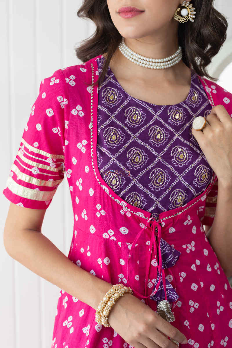Image for Kusvaa Avdaf62 Malika Kalidaar Kurta Closeup