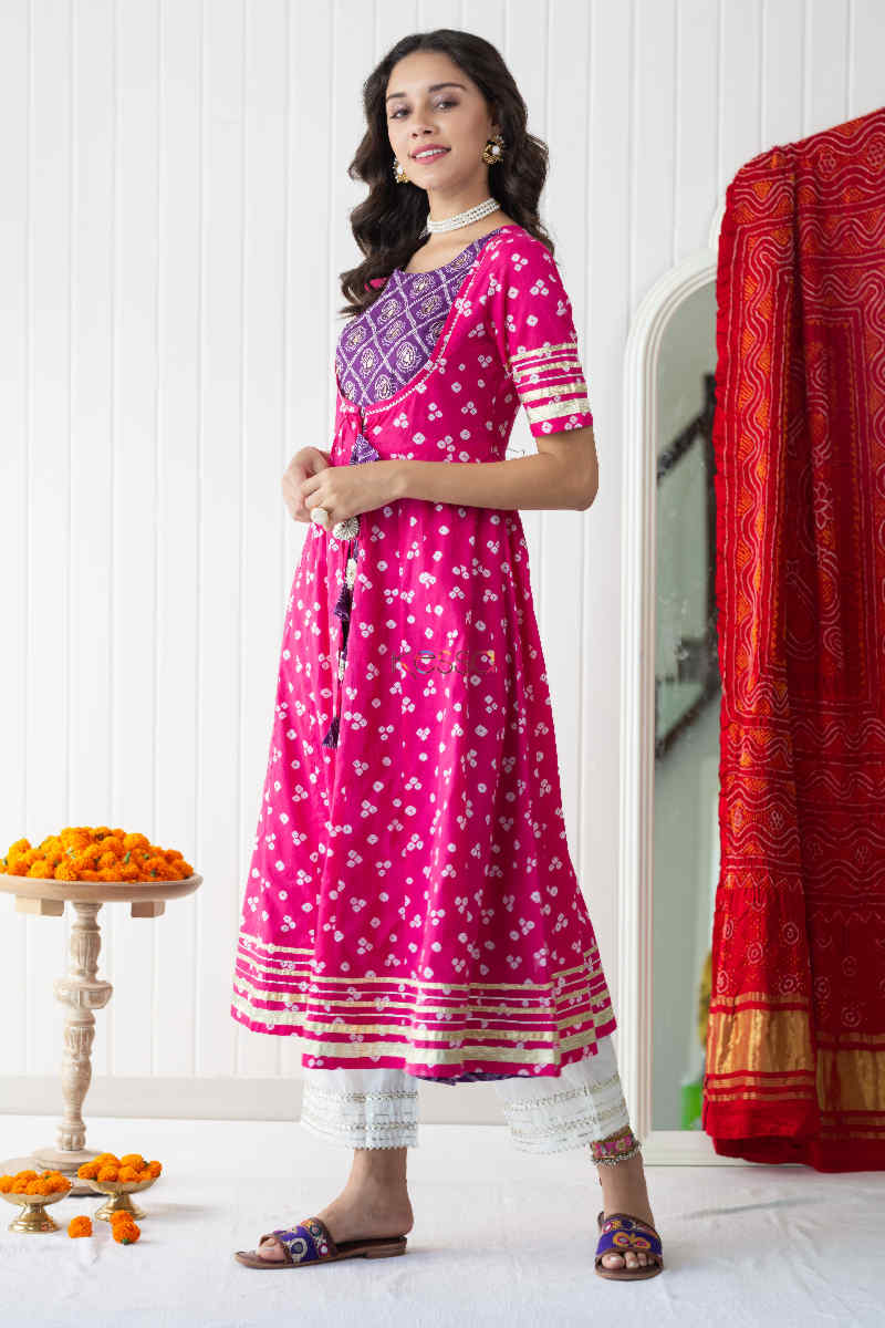 Image for Kusvaa Avdaf62 Malika Kalidaar Kurta Side