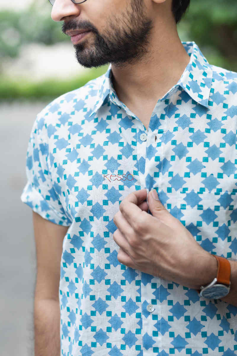 Image for Kusvaa Awk39 Sharar Half Sleeves Shirt Closeup