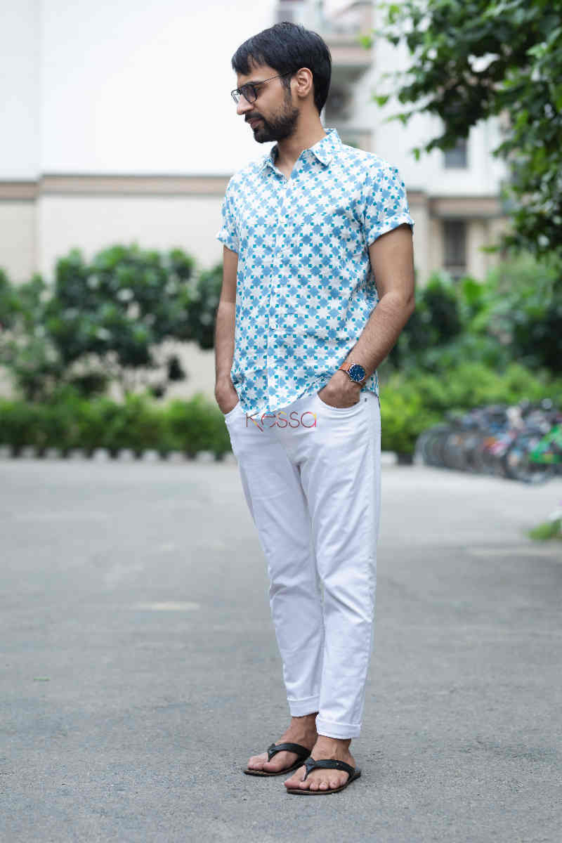 Image for Kusvaa Awk39 Sharar Half Sleeves Shirt Look