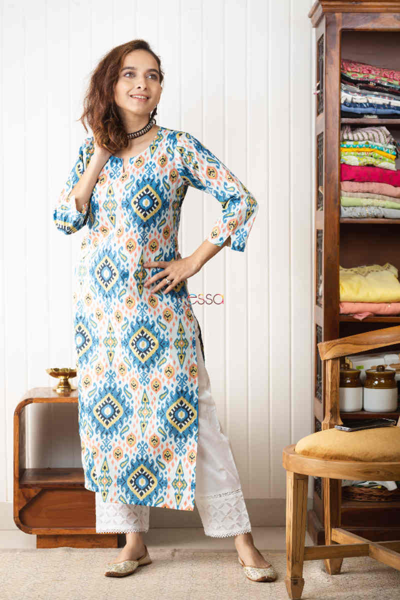 Image for Kusvaa De99 Ayudhik Straight Kurta Front