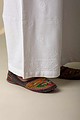 Image for Kusvaa Sap10 Malmal Lukhnawi Palazzo White Closeup New