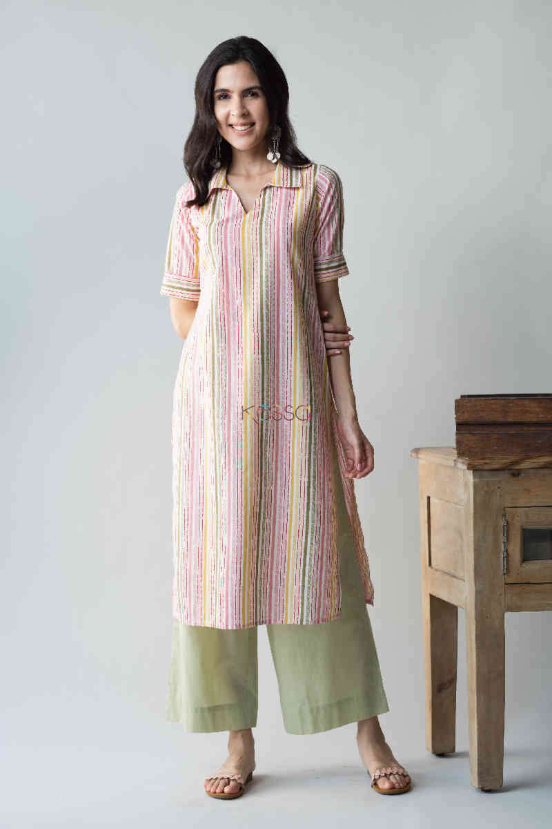 Image for Kusvaa Taf59 Sabrang Straight Fit Kurta Look