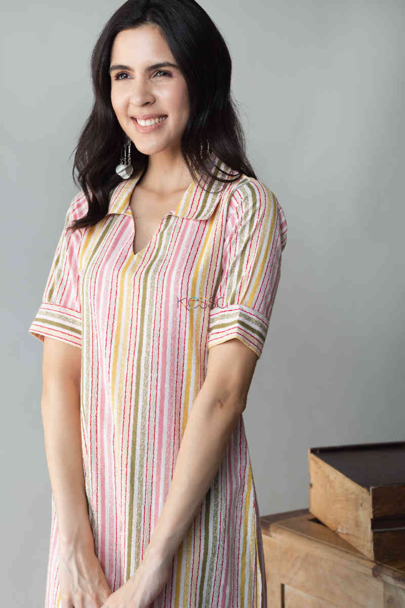 Image for Kusvaa Taf59 Sabrang Straight Fit Kurta Top