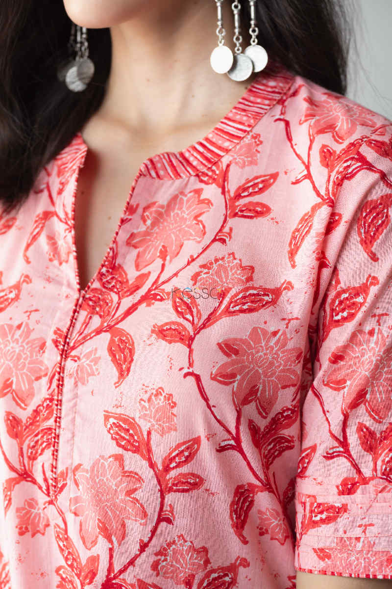 Image for Kusvaa Vcr59 Humeira Straight Kurta Closeup