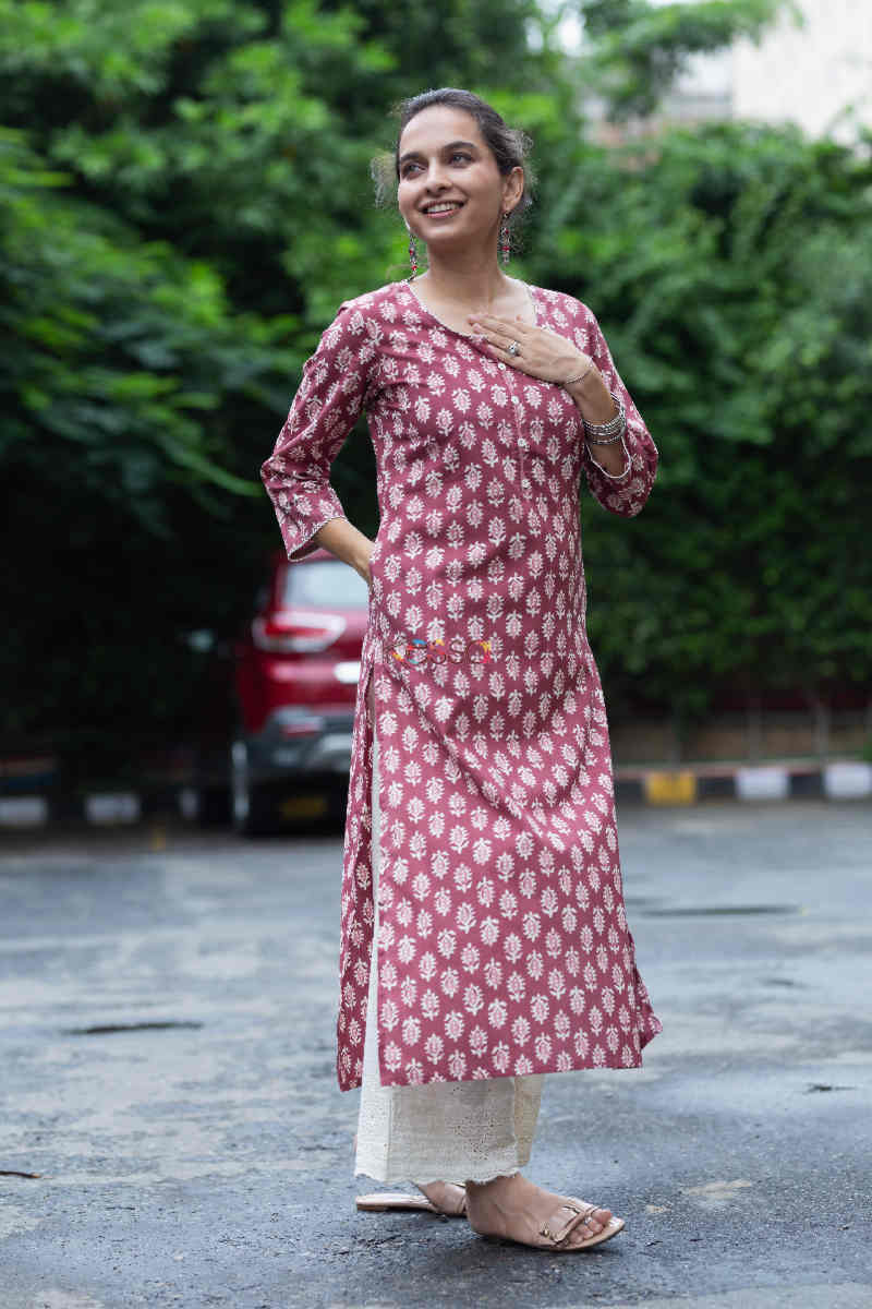 Image for Kusvaa Vcr63 Mashaaq Staright Kurta Side
