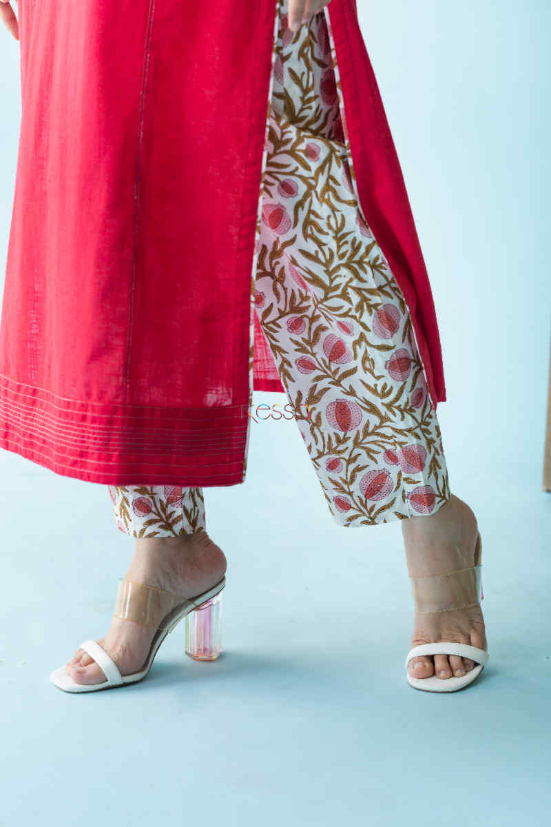 Image for Kusvaa Vcr66 Yasm Cotton Straight Kurta And Pant Set Bottom 1