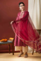 Image for Kusvaa Vcr69 Khushnuma Staright Kurta And Dupatta Set Dupatta