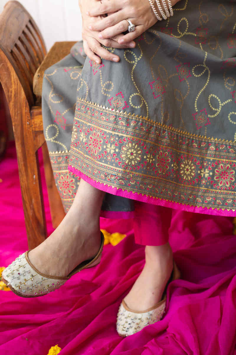 Image for Kusvaa Vcr77 Anaan A Line Front Open Kurta Bottom