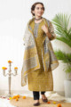Image for Kusvaa Vcr81 Malha Straight Kurta And Dupatta Set Front