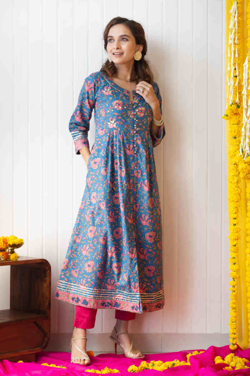 Image for Kusvaa Vcr84 Daryah A Line Front Open Kurta Featured