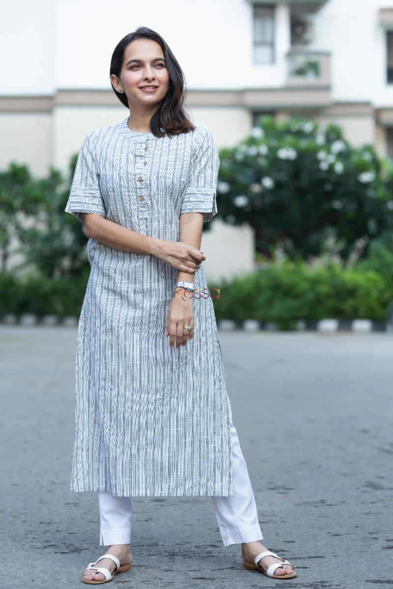 Image for Kusvaa Ws721 Rabab Straight Kurta Front