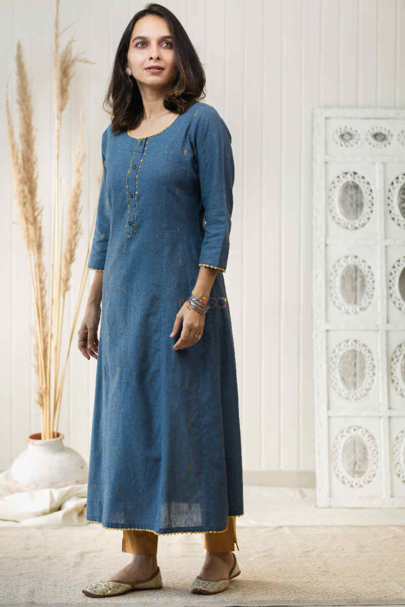 Image for Kusvaa Ws725 Sandhya Straight Kurta Side