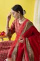 Image for Kusvaa Ws728 Sindura Straight Kurta And Dupatta Set Sitting