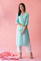 Image for Kusvaa Ws733 Ekambari Straight Kurta 1 Front 1