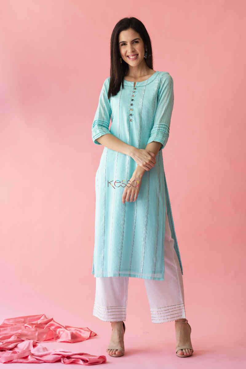 Image for Kusvaa Ws733 Ekambari Straight Kurta 1 Front