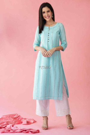 Image for Kusvaa Ws733 Ekambari Straight Kurta Featured 1