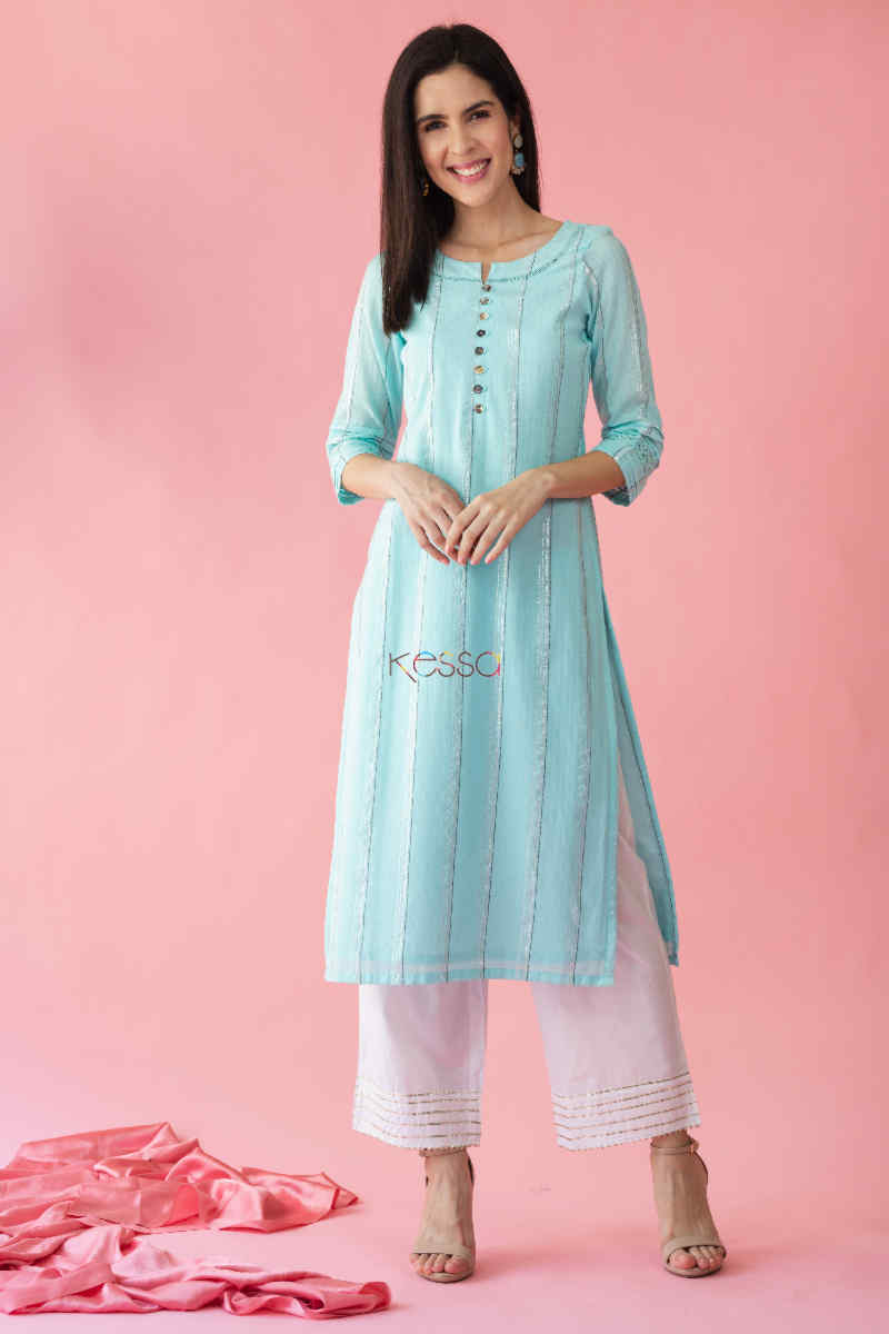 Image for Kusvaa Ws733 Ekambari Straight Kurta Featured 1