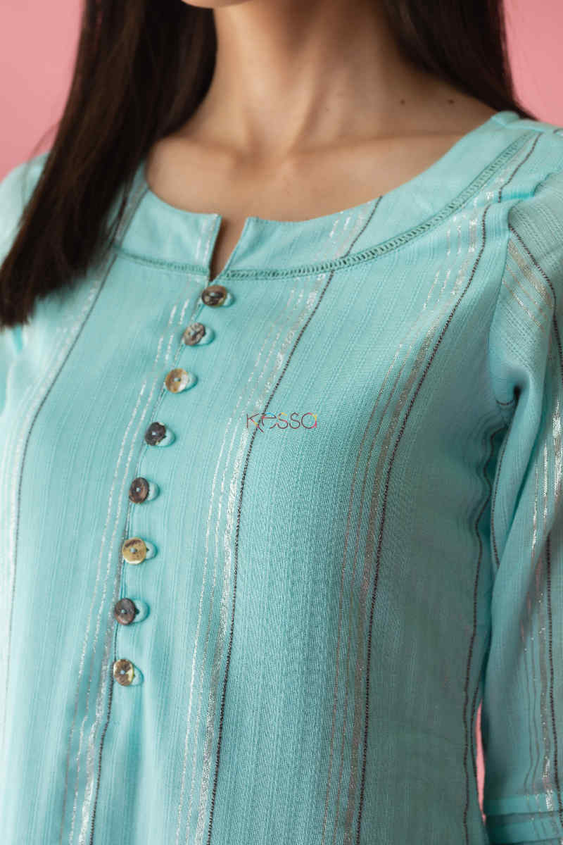 Image for Kusvaa Ws733 Ekambari Straight Kurta Neck 1