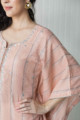 Image for Kusvaa Ws736 Maliha Pink Cotton Kaftan With Mirror Work Closeup