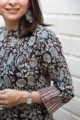 Image for Kusvaa Ws737 Elegant Shirt Style Cotton Block Printed Kurti Sleeves