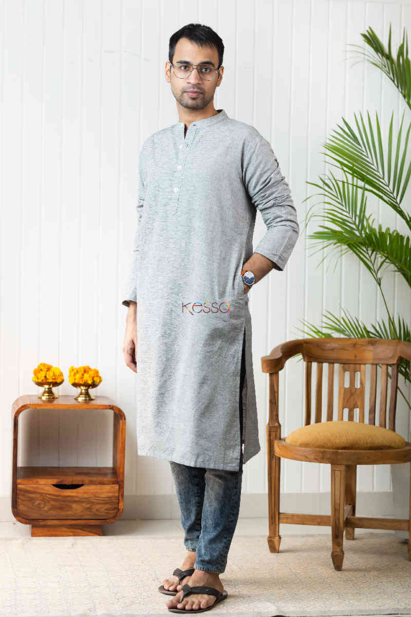 Image for Kusvaa Ws748 Arit Mens Straight Kurta Side