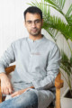 Image for Kusvaa Ws748 Arit Mens Straight Kurta Sitting