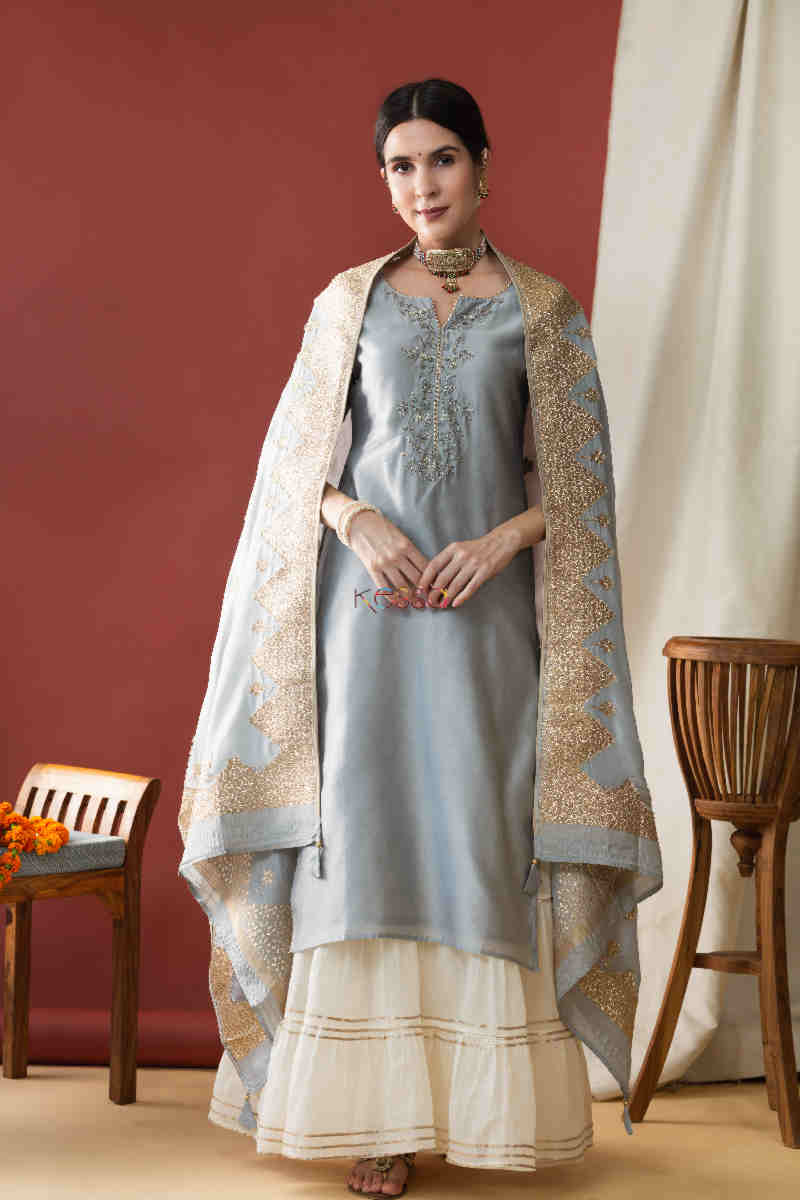 Image for Kusvaa Ws758 Miral Straight Kurta And Dupatta Set Featured