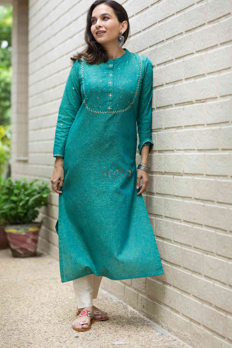 Image for Kusvaa Ws760 Kaimana Straight Kurta 1 Look 1