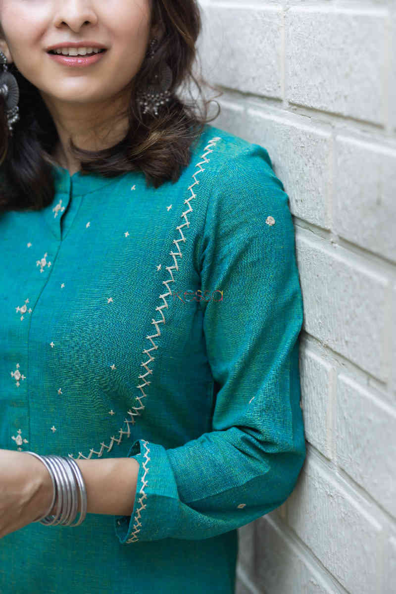 Image for Kusvaa Ws760 Kaimana Straight Kurta 1 Sleeves