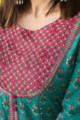 Image for Kusvaa Wsr226 Kibra Handblock A Line Kurta Neck
