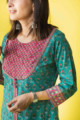 Image for Kusvaa Wsr226 Kibra Handblock A Line Kurta Top