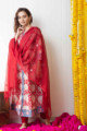 Image for Kusvaa Wsr231 Gulbadan Block Print A Line Kurta With Dupatta 1 Dupatta