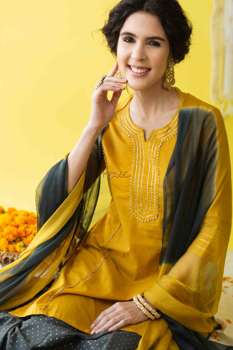 Image for Kusvaa Wsr234 Elnur Kurta And Skirt With Dupatta Set Top