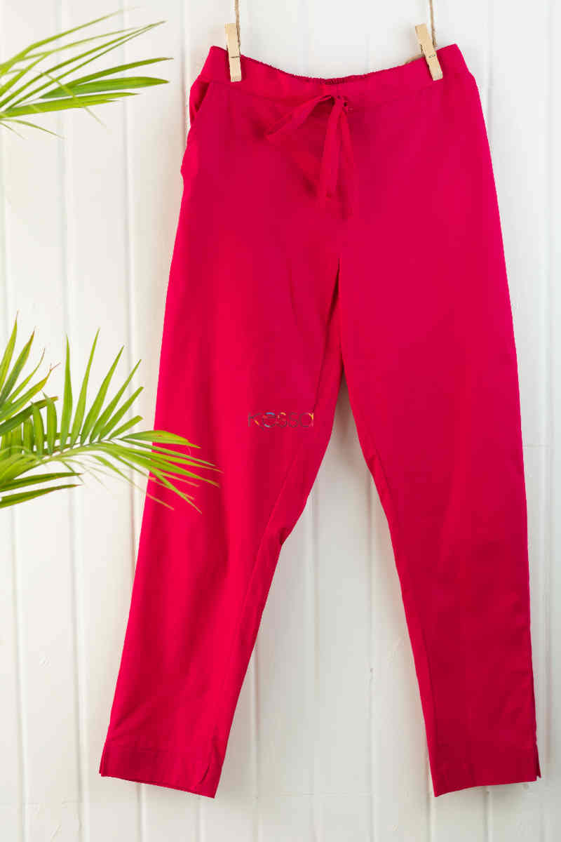 Image for Wsp01 Pants With Pocket Elasticated Waist Magentapink Featured