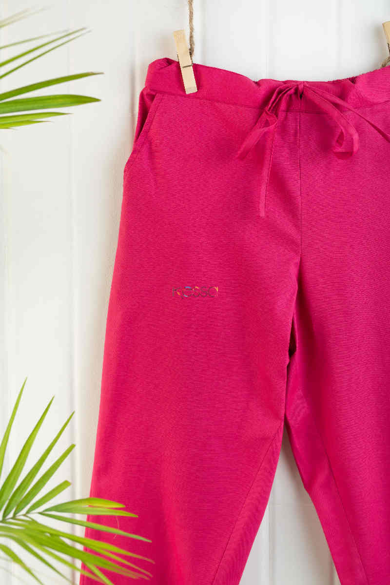 Image for Wsp01 Pants With Pocket Elasticated Waist Rosepink Closeup