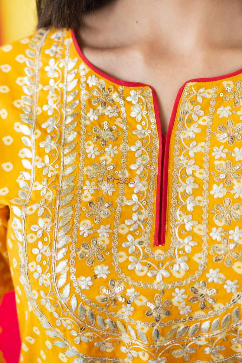 Image for Kusvaa Avdaf72 Natika Kurta Dupatta And Skirt Set Closeup